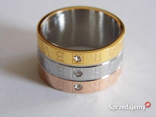 pierscien obraczka w 3 kolorach zlota BVLGARI Lublin