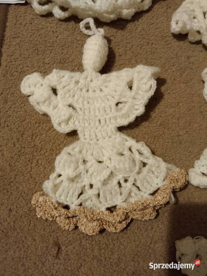 Aniołki z włóczki kordonka ozdoba okazja Antyki, Sztuka, Kolekcje Wrocław