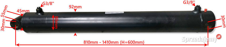 Siłownik Hydrauliczny SMT1G 80x45 SKOK 600 2STR Pozostałe Solec Kujawski