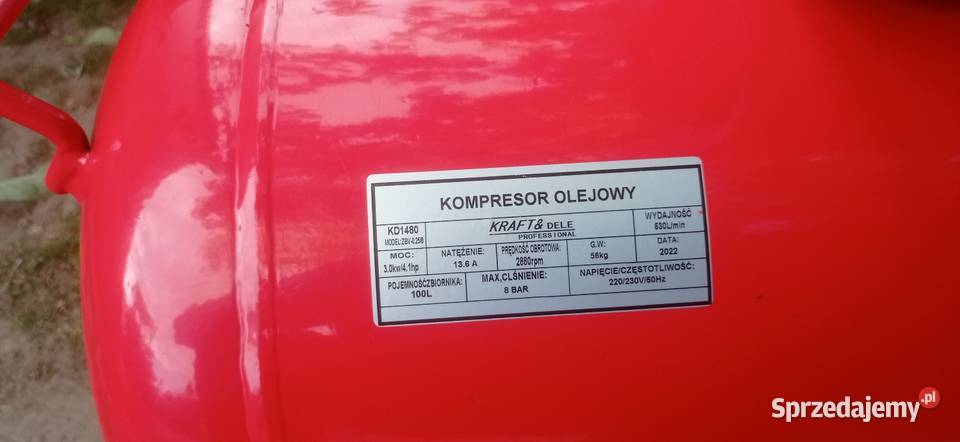 Kompresor 100 litrów Pozostałe Rzeszów sprzedam