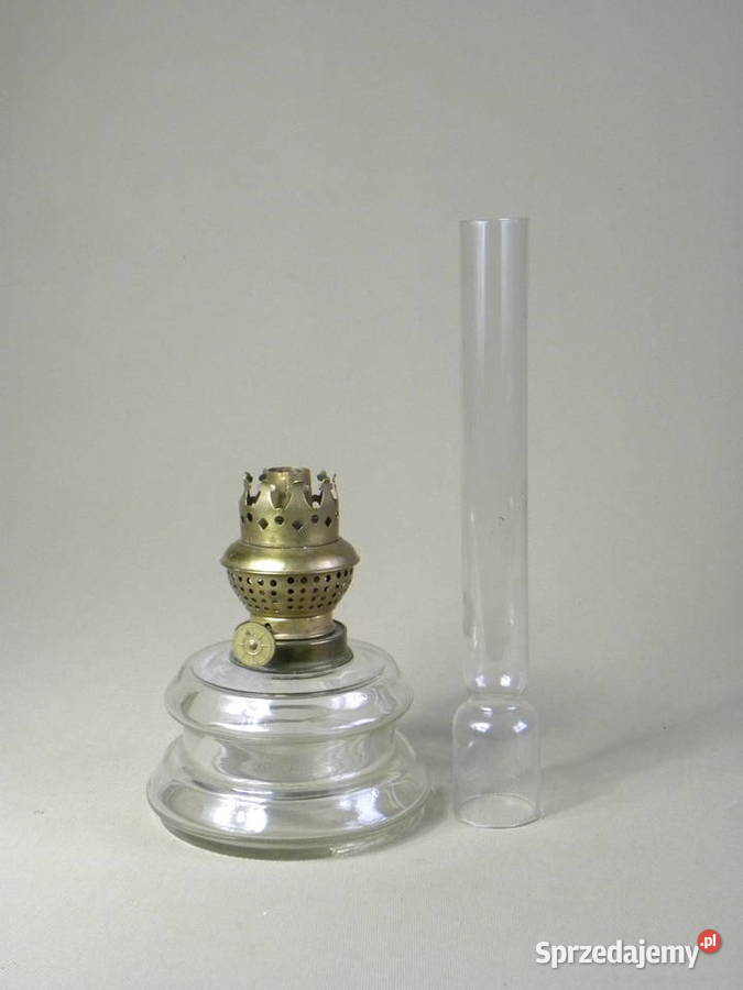 Lampa lampka naftowa szklana transparentna