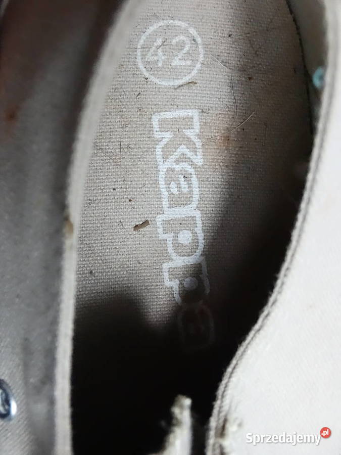 Trampki Męskie Kappa Beżowe Canvas Rozmiar 42 lubelskie Biłgoraj