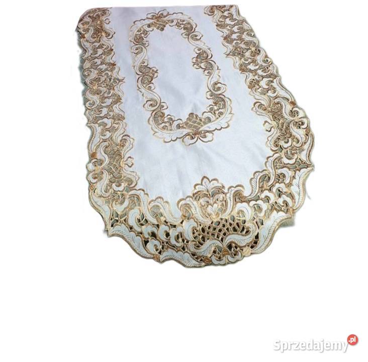 Bieżnik w kolorze Cappuccino haftowany 60x120 Piaseczno sprzedam