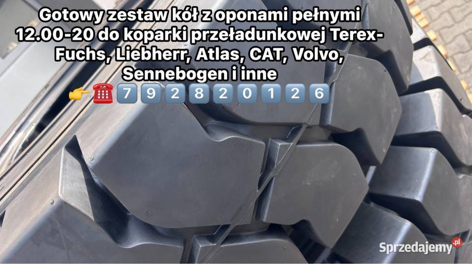 Opony pełne 120020 zestaw kół do koparki Pozostałe Częstochowa