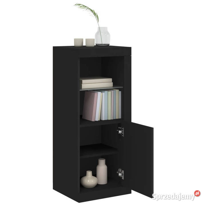 Szafka z oświetleniem LED czarna 41x37x100 Pozostałe Warszawa