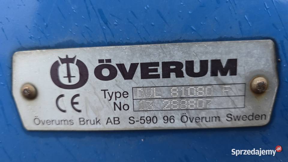 Pług Overum 81080 8 skib 11ha nowości nieuszkodzony Kutno