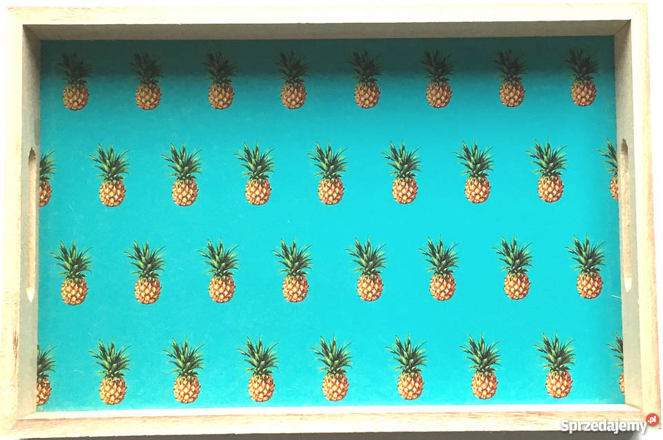 Taca drewniana szmaragdowa Ananas Kanie
