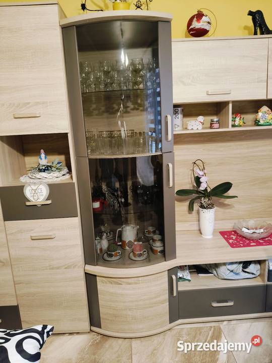 Nowoczesna meblościanka w kolorze dąb sprzedam