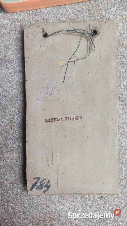 1 Kafel ceramiczny Dziewczynka z kwiatkami Syg Gdańsk