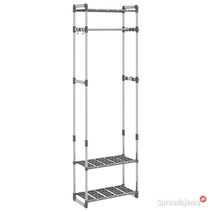 Wieszak na ubrania z 3 półkami srebrny 59x29x192 Warszawa
