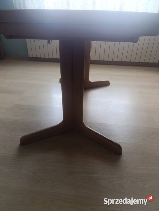 Jasno Brązowy Stół Drewniany krzesła idealny 75cm Nekla