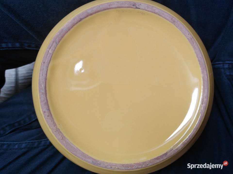 Ceramiczny pojemnik na ciastka żółty sprzedam