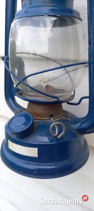 Lampa naftowa olejowa niebieska mazowieckie Małkinia Górna