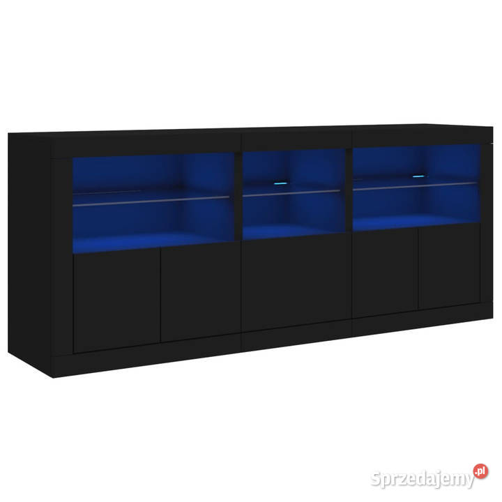 Szafka z oświetleniem LED czarna 162x37x67 Pozostałe Warszawa