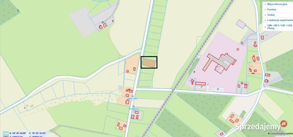 duża działka 1679 m2 Płomykowo Santok rolna