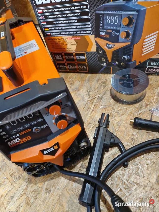 ZESTAW SPAWARKA MIGOMAT MIG FCAW MMA 250A FLUX