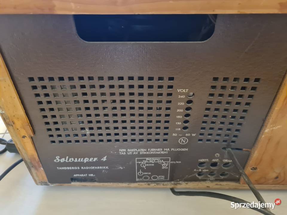 Piękne stare radio Solvsuper 4 Antyki Kielce