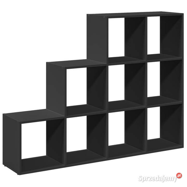 Regał przegroda 3 poziomy czarny 1375x29x1035 Warszawa