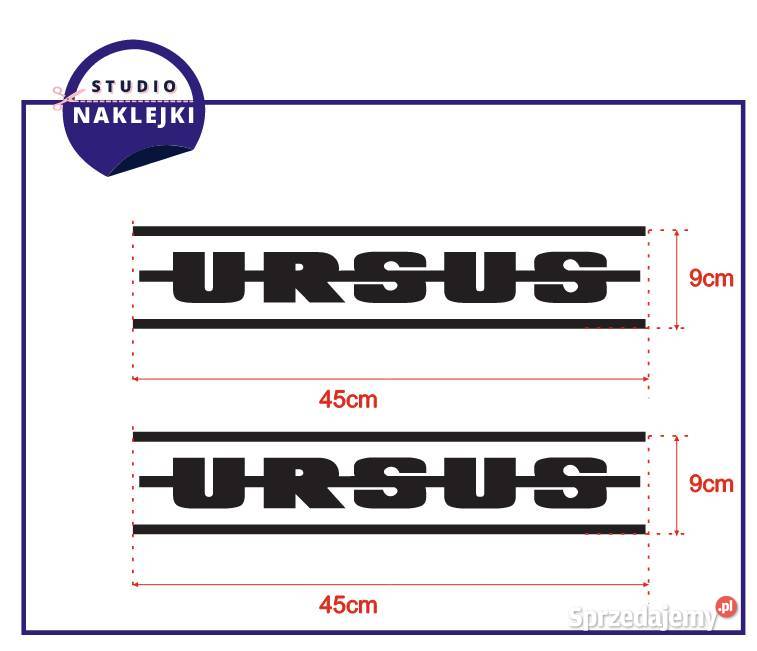 Naklejki URSUS 45x9 Traktor Ciągnik Rolniczy Sulęcin