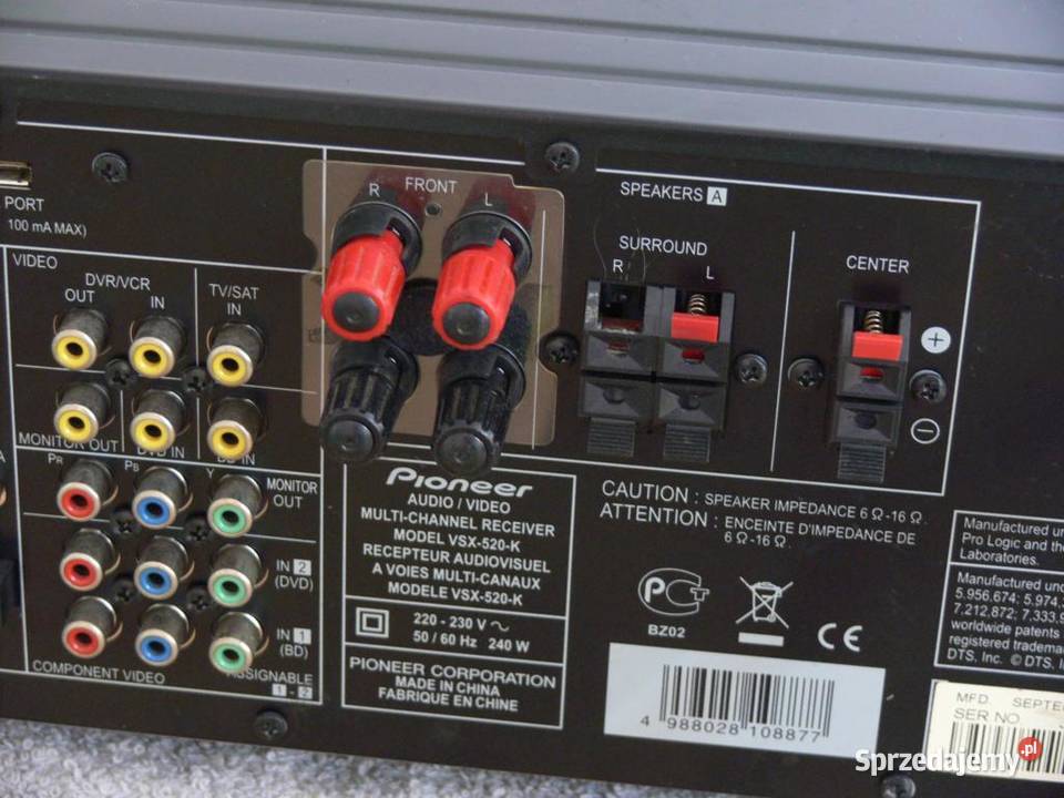 Amplituner Pioneer VSX520K RDS HDMi WYSYŁKA Jasło