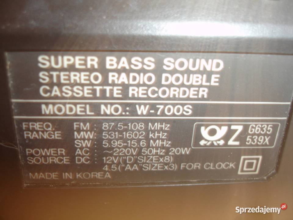 Radiomagnetofon SAMSUNG W700S lubuskie Zielona Góra sprzedam