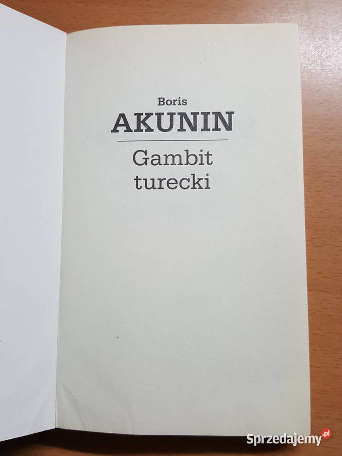KSIĄŻKA Gambit turecki Boris Akunin kryminał Złotniki