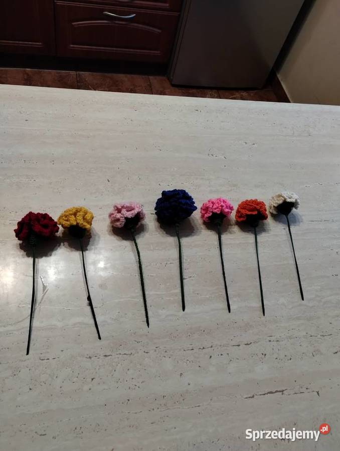 Szydełkowy bukiecik z goździków kujawsko-pomorskie Nieżywięć