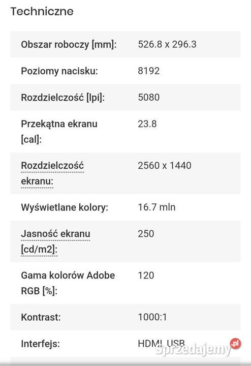 Tablet graficzny XPPEN Artist 24 Pro Pozostałe Pozostałe Szczecinek sprzedam