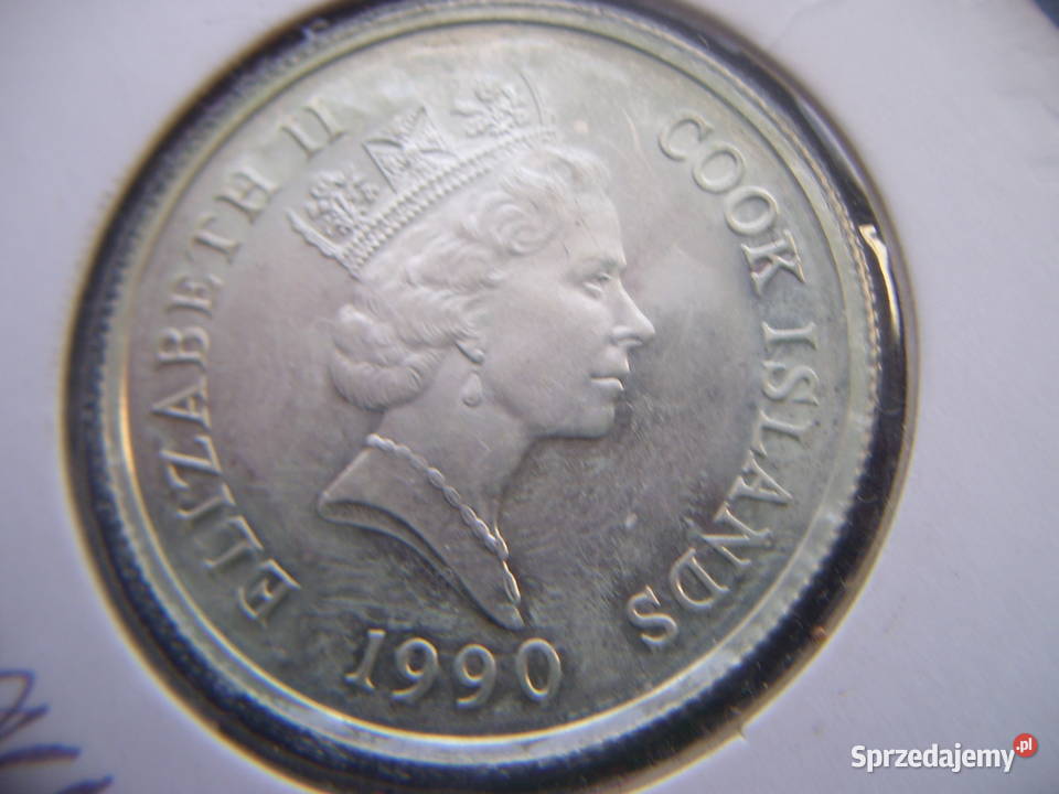 Stare monety 10 dolar 1990 Wyspy Cooka srebro Lesko sprzedam