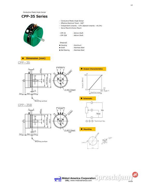 Precyzyjny potencjometr Midori Precisions CPP35 Będzin