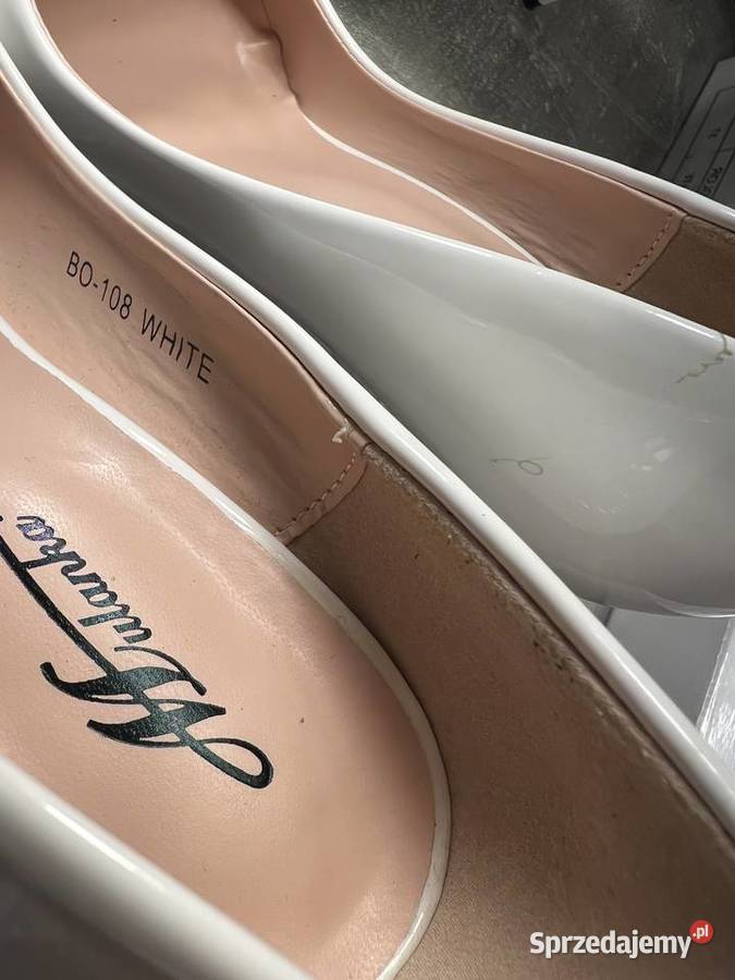 Buty na obcasie czółenka szpilki białe HIT podkarpackie Jasło