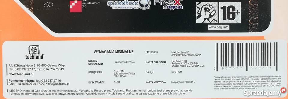 Legend Hand of God łódzkie Łódź sprzedam