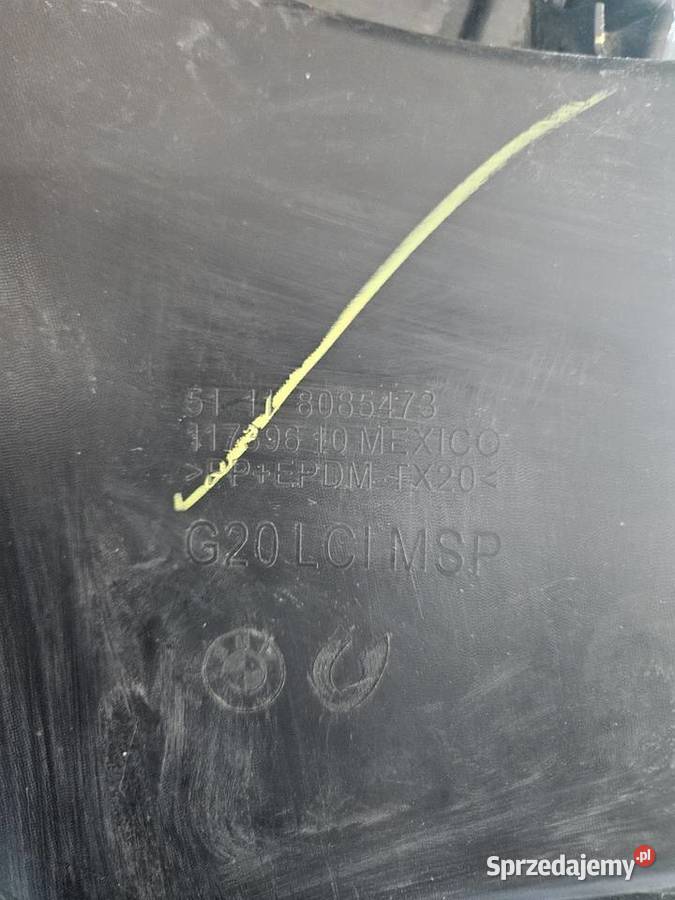 BMW 3 G20 G21 LIFT MPAKIET ŚLIZG LEWY ZDERZAKA wielkopolskie Międzychód