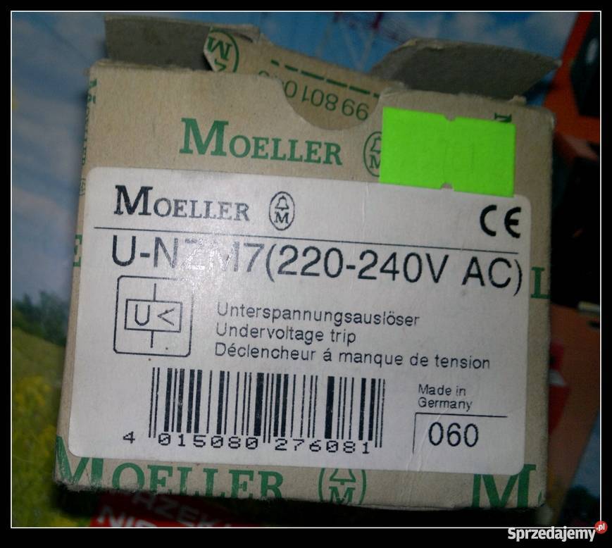 Moeller UNZM7 undervoltage trip Dąbrowa Górnicza