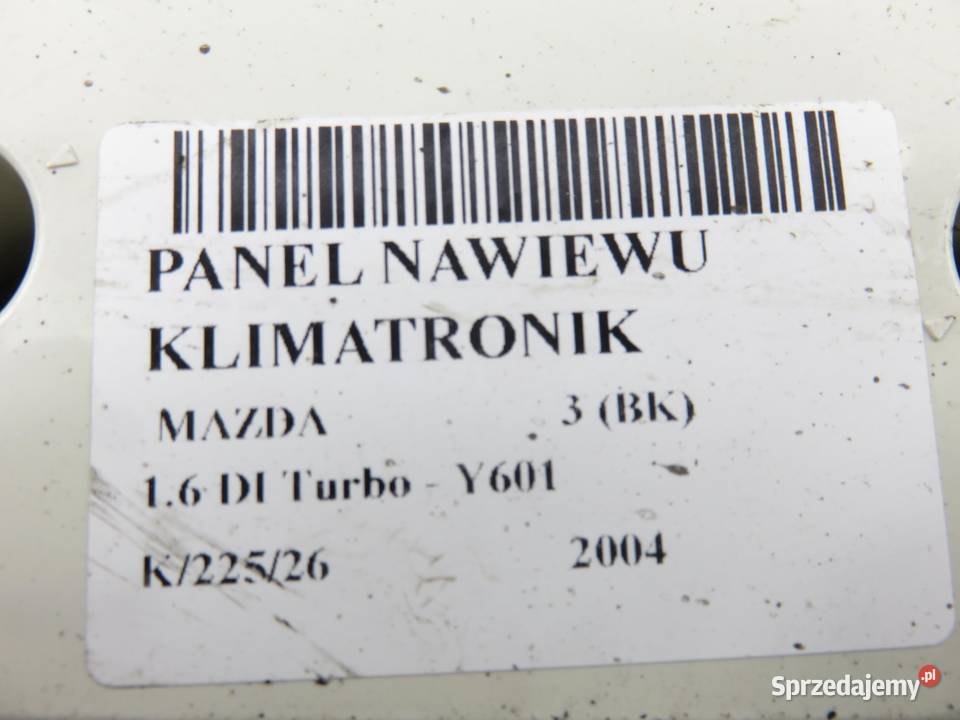 KLIMATRONIK MAZDA 3 BK K1900BP4N