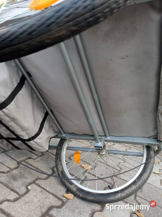 Przyczepka rowerowa wózek 2 osobowy dziecka żółty/złoty Jaworzno
