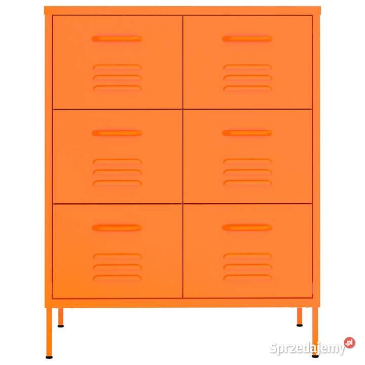 vidaXL Szafka z szufladami pomarańczowa mazowieckie Warszawa sprzedam