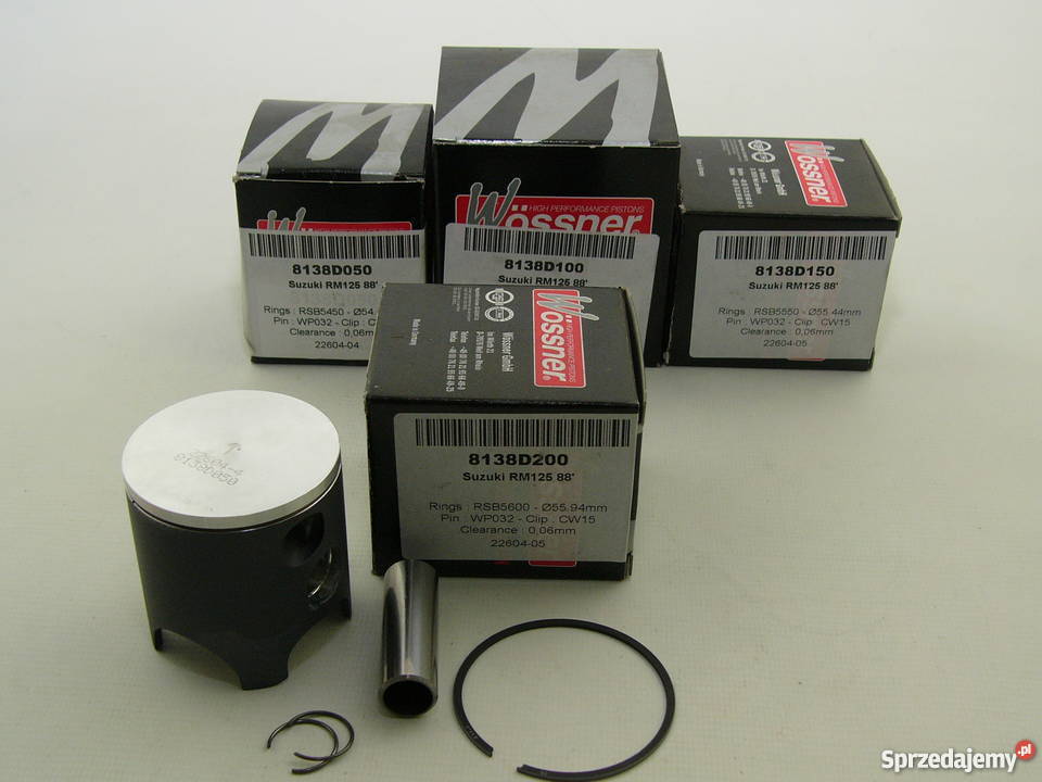 TŁOK komplet tłokowy WOSSNER 5594 mm RM 125 88 śląskie Zabrze sprzedam