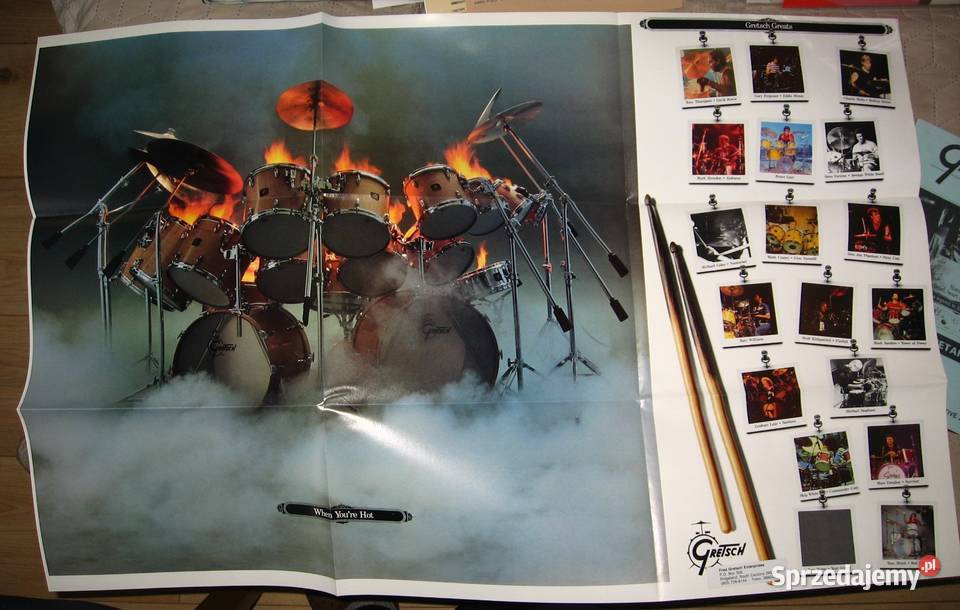 GRETSCH Drums PosterCatalog list and flyers lot