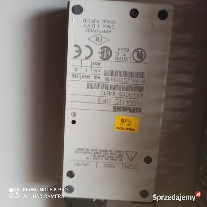 SIEMENS SIMATIC OP3 6AV35031DB10 Nowy Tomyśl