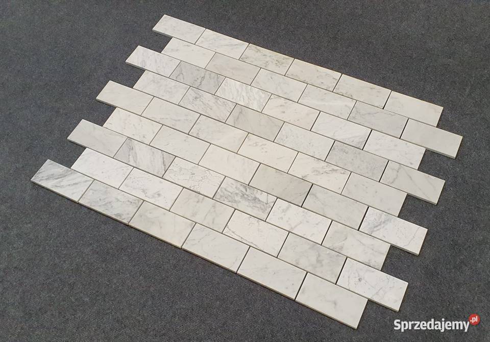 Mozaika Bianco Carrara Bricks matowa Wykończenie Bielawa