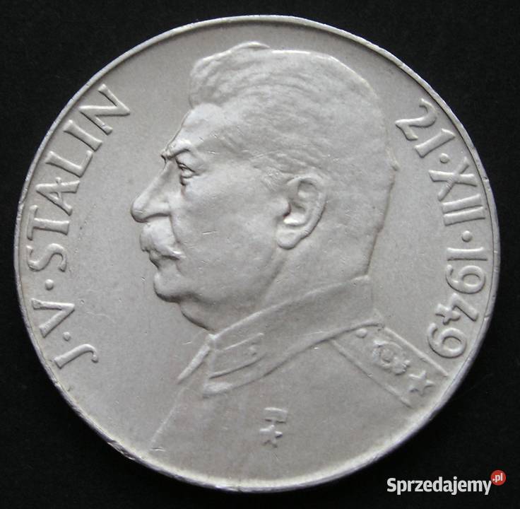 Czechosłowacja 50 koron 1949 Stalin SREBRO stan Łódź sprzedam