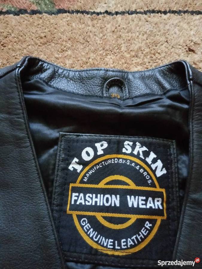 Kamizelka skórzana męska