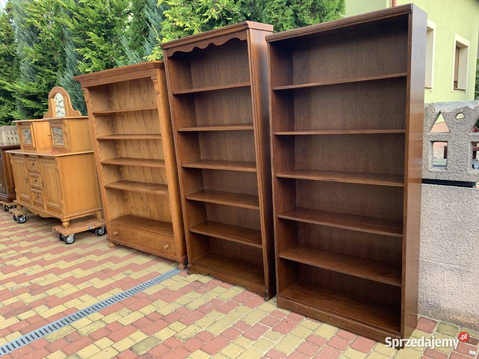 Ładny dębowy regałmeble holenderskie Szafy, regały, półki wielkopolskie Ślesin