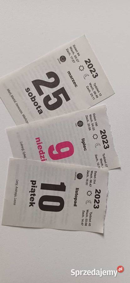 Kartka z kalendarza 2023 na pamiątkę