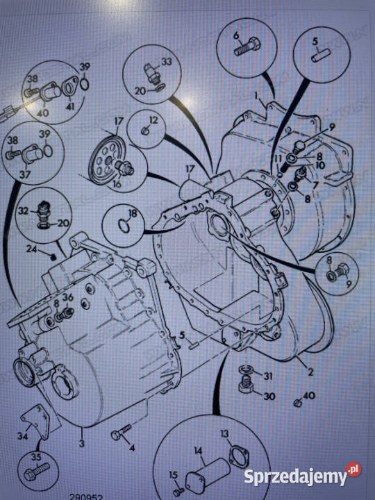 JCB 3CX obudowa skrzyni biegów 44910004 Jastrzębniki