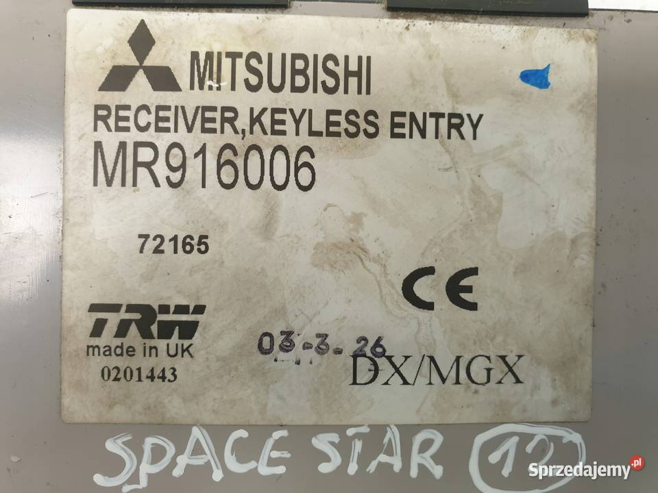 Mitsubishi Space Star MODUŁ CENTRALNEGO ZAMKA osobowe Janów sprzedam