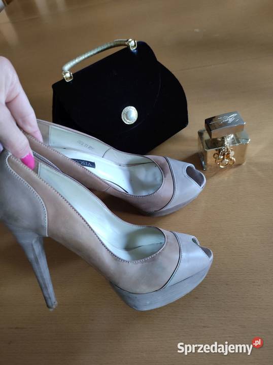 buty czółenka szpilki na platformie eleganckie Kielce