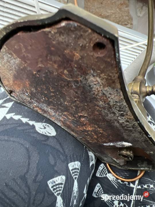 Antyk lampka z brązu XIX w ruchoma i sprawna