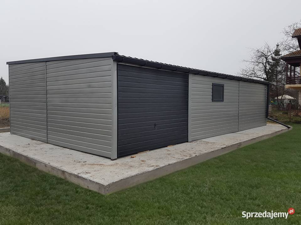 Blaszany garaż 610m srebrny ciemny grafit Sprzedaż Wrocław